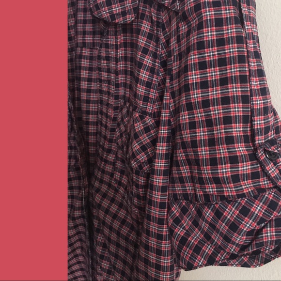 Plaid Fitted V Neck Short Sleeve Button Down Shirt Country Cowboy Cowgirl FiT - Picture 3 of 5